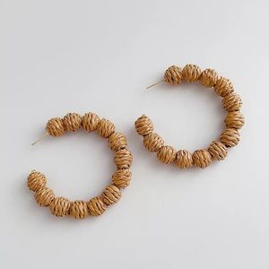 Raffia hoop earrings
